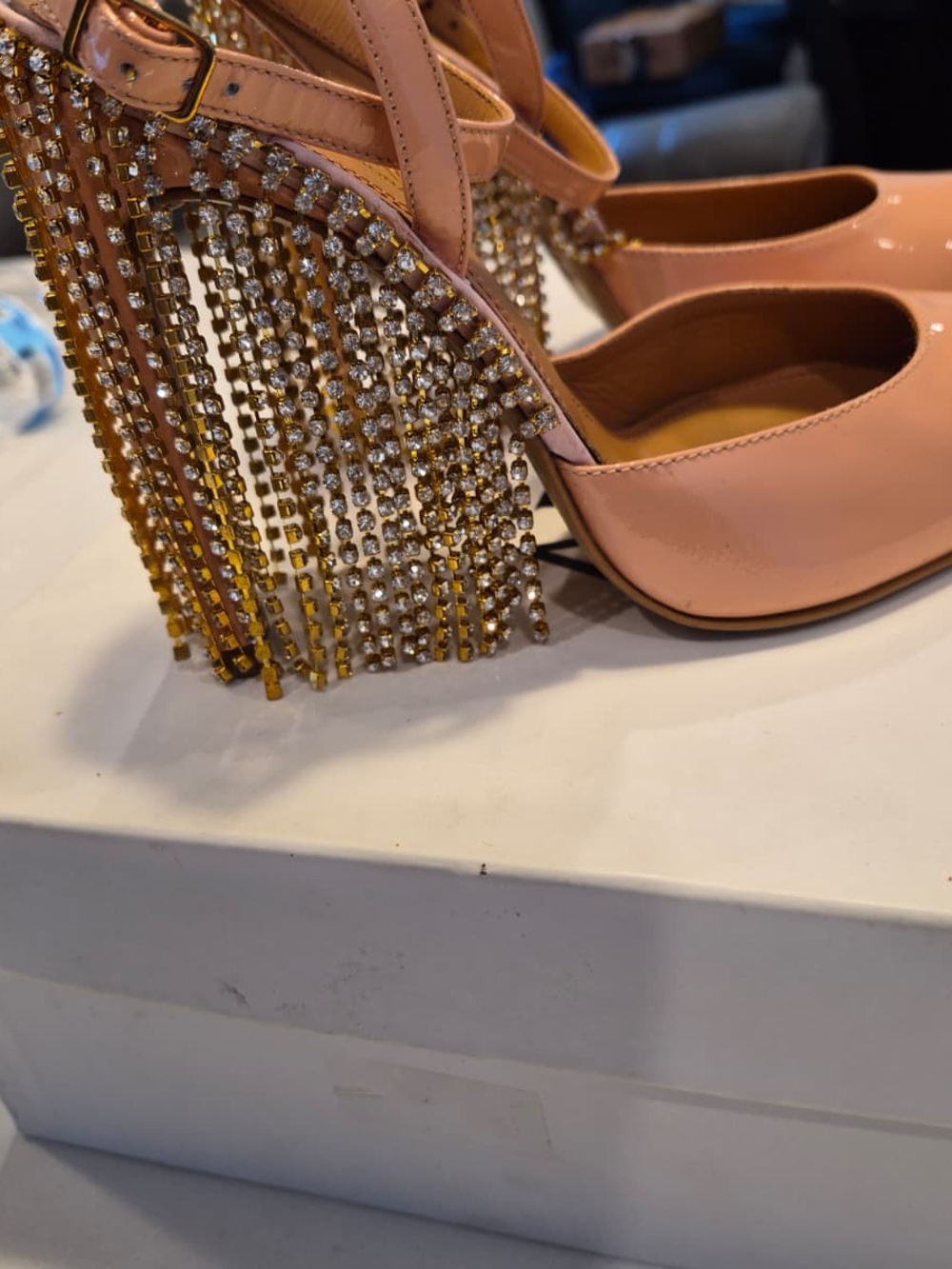 Area x Bertoni Pink Patent Pointed Toe Ankle Strap Pumps size 40 - Picture 2 of 14